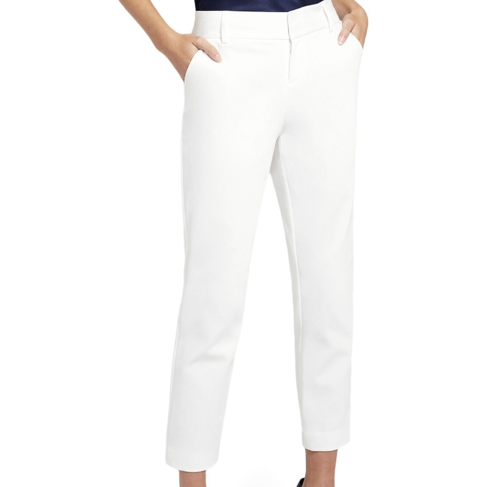 Alice + Olivia, Stacey Slim Trouser, White, Size 8
